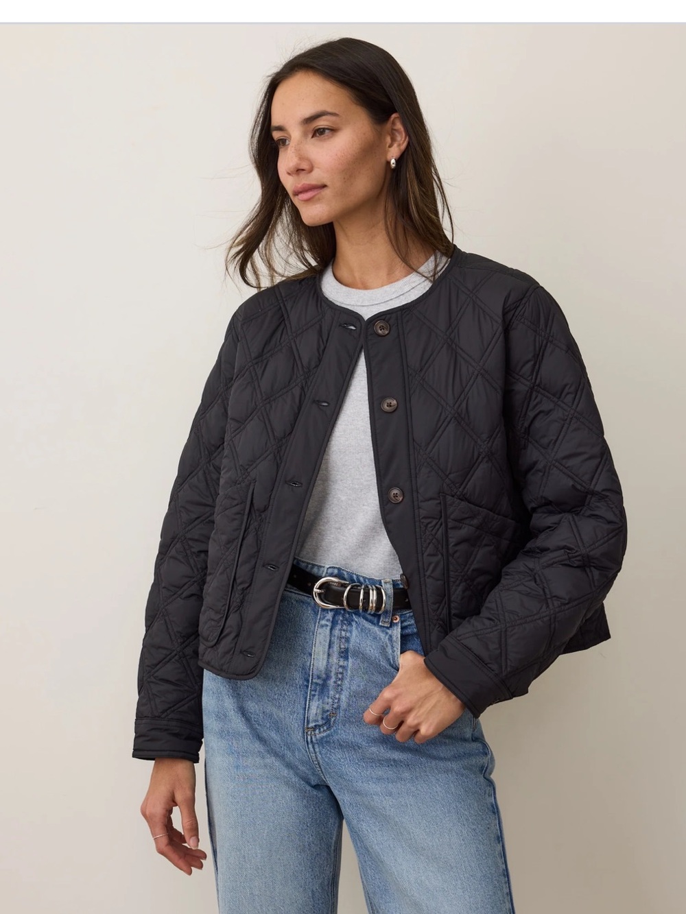NEW🖤 Marine Layer Marina Quilted Liner Jacket in Black Extra Small $178.00. - Picture 2 of 9